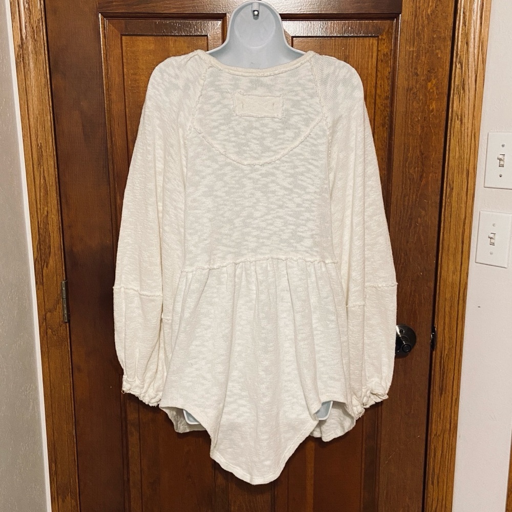 Free People Snowbell Babydoll Cottagecore Coquette Smocked Top Size XS / S - Picture 7 of 12
